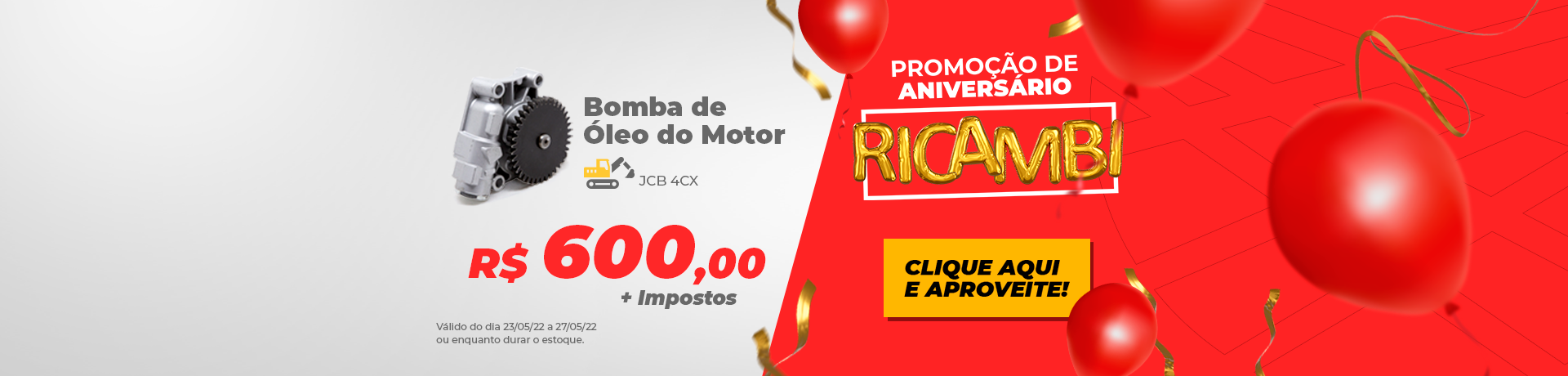 Ricambi - Promoção da semana - bomba de óleo de motor